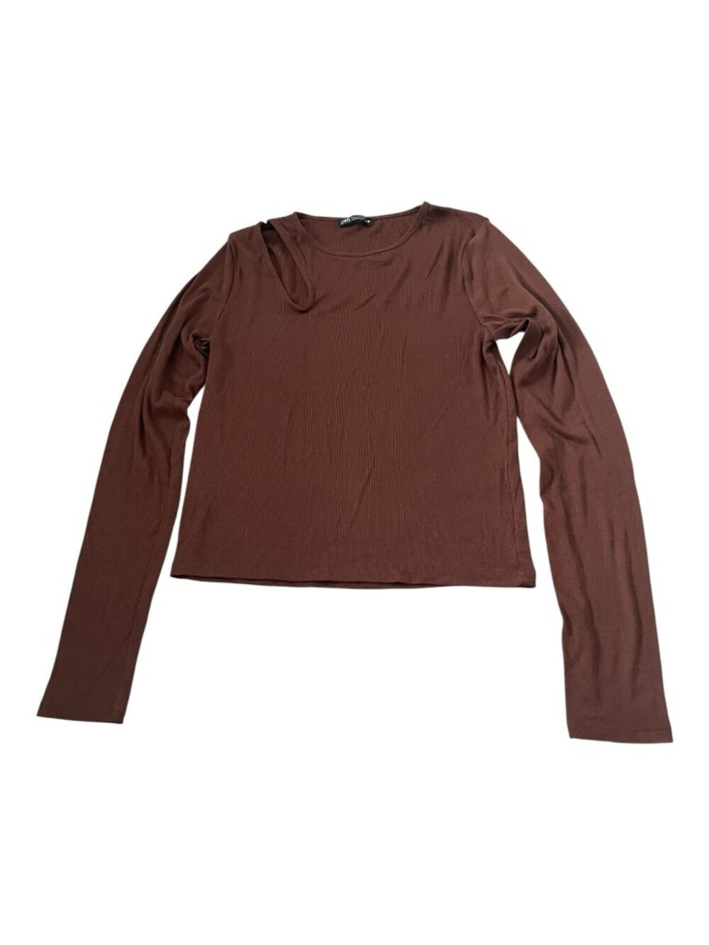 Zara brown cropped long sleeve size large